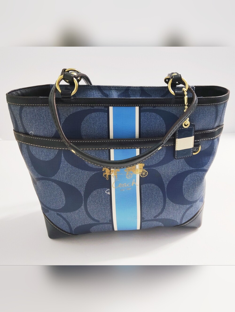 Coach 12494 Madison Sabrina Handcrafted  Tote Bag. Pre-owned.